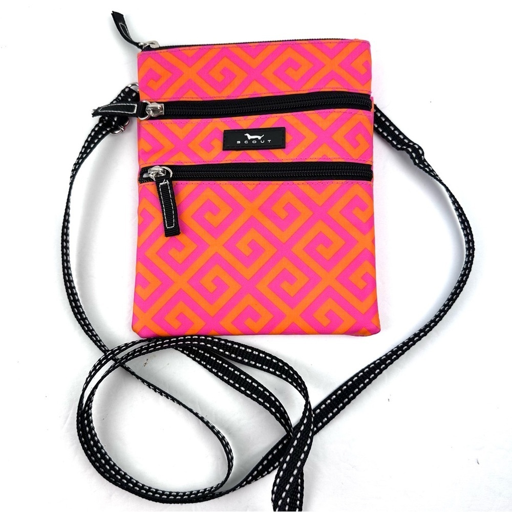 Scout Sally Go Lightly Crossbody Bag Orange Pink Neon Nylon Handbag